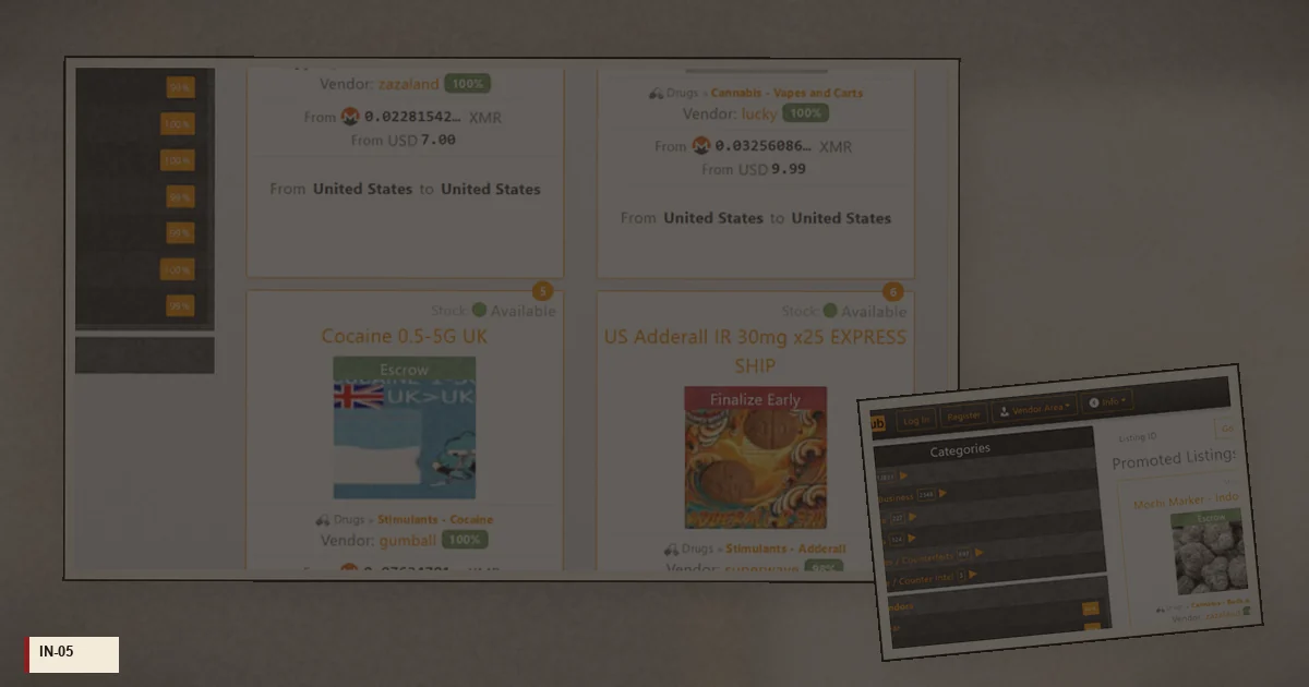 Listing-row photograph for affiliate-voice package insert